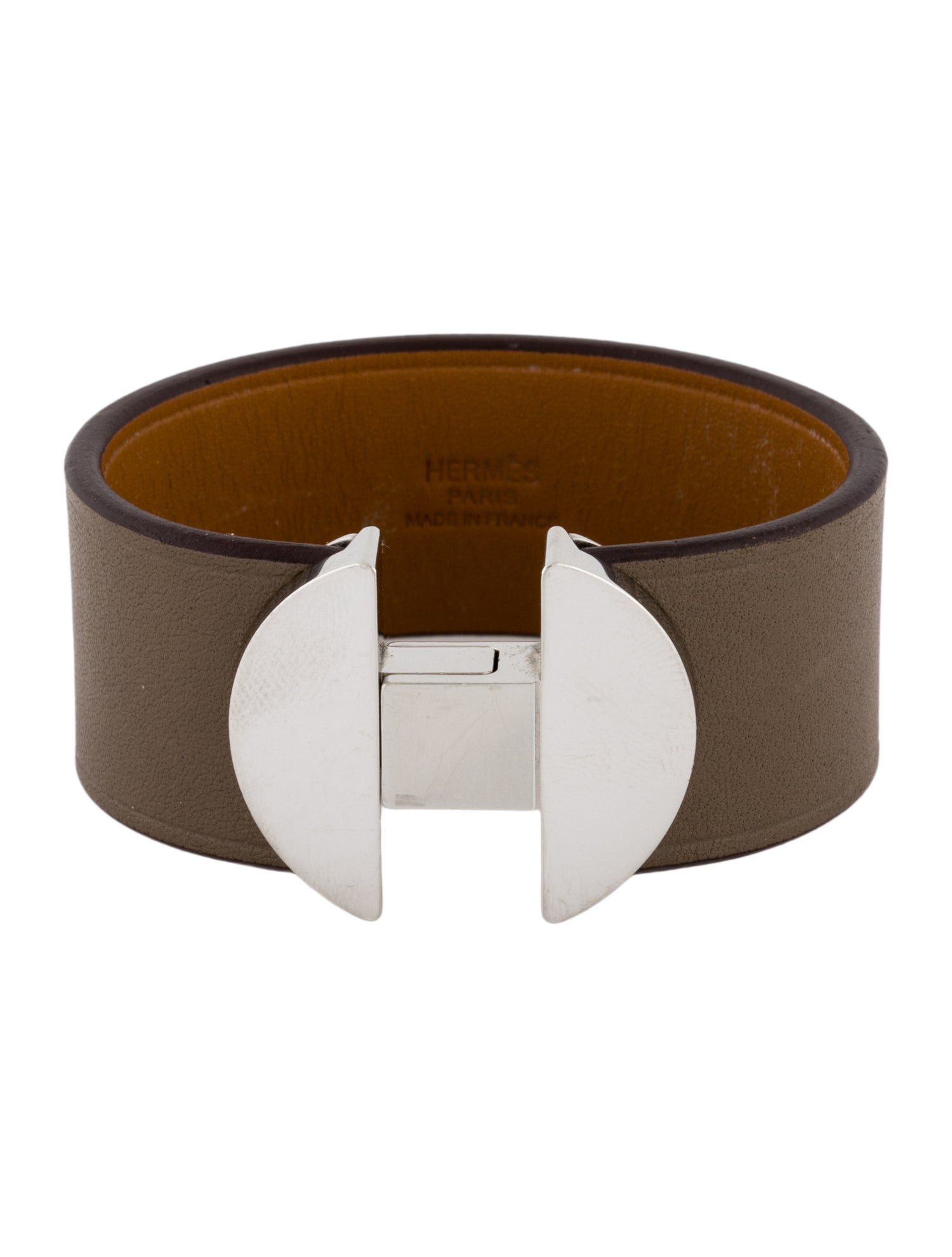 Hermès Leather Manchette Wrap Bracelet